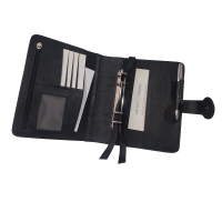 Caderno Organizer Couro Raffai - Preto